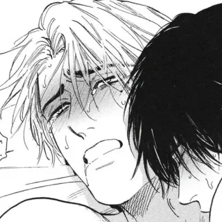 ❤️ manga, pleurer, triste, émotions, animé whatsapp sticker