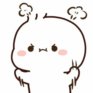 🐮 cartoon, angry, middle finger, offensive, cute, expression, character telegram sticker