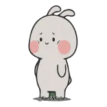 🕸 милый, мультяшный, персонаж, кролик, животное, каваи telegram sticker