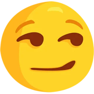 😏 emoji, sourire narquois, visage, jaune telegram sticker