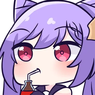 🥤 อนิเมะ, การ์ตูน, น่ารัก, ดื่ม, คาวาอิ telegram sticker