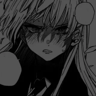 😭 Anime, Manga, Karakter, Serius, Keringat, Tegang telegram sticker