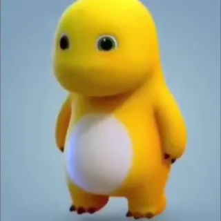 🧬 dinosaure, dessin animé, animal, jaune, mignon whatsapp sticker