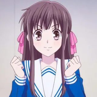 🦋 Tohru Honda Fruits Basket Аниме, Девочка, Милая, Школьная форма, Тору Хонда, Fruits Basket telegram sticker