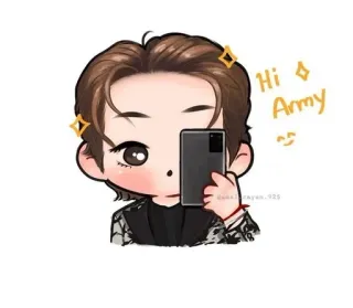 🌟 Hi Army kpop, 만화, 귀여운, 아이돌, 팬 telegram sticker