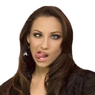 😜 femme, langue, idiot, expression whatsapp sticker