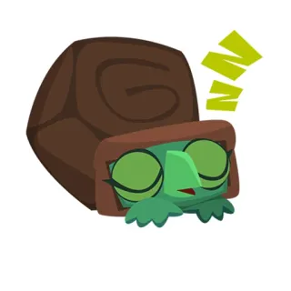 😪 ZZZ tortuga, dormilón, dibujos animados, animal, durmiendo telegram sticker