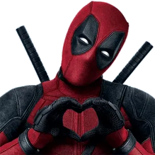 ❤ Deadpool Marvel Deadpool, Marvel, heart, love, superhero, comic, mask whatsapp sticker