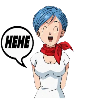 😅 Bulma Dragon Ball HEHE Anime, Kreskówka, Bulma, Dragon Ball telegram sticker