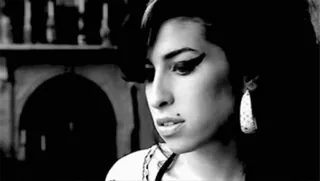 😎 Amy Winehouse Amy Winehouse, singer, black and white, portrait, music telegram sticker