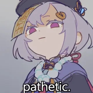 😒 pathetic. pathetic, insult, cartoon, anime, disappointed telegram sticker