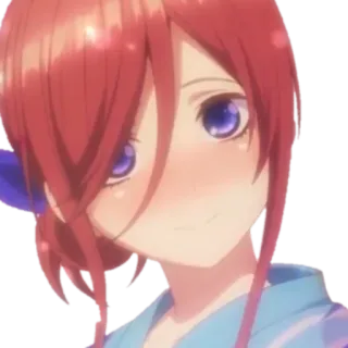😳 Miku Nakano The Quintessential Quintuplets anime, girl, character, smile, cute, miku, nakano telegram sticker