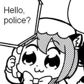📞 Hello, police? anime, manga, hello, police, funny, call telegram sticker