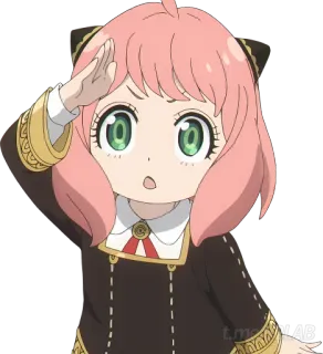 🫡 Anya Forger Spy x Family Anime, Spy x Family, Anya Forger, Dessin animé, Sticker, Mignon, Manga, Personnage telegram sticker