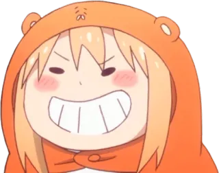 😬 Umaru Doma Himouto! Umaru-chan อนิเมะ, มังงะ, อุมารุ, ฮิโมโตะ, น่ารัก, คาวาอิ, เสื้อฮู้ดสีส้ม telegram sticker