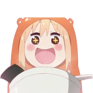 ✨ Umaru Doma Himouto! Umaru-chan anime, umaru, himouto umaru-chan, cartoon, cute, kawaii, happy telegram sticker