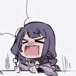 🌂 Anime, Sticker, Manga, Expression, Chibi whatsapp sticker