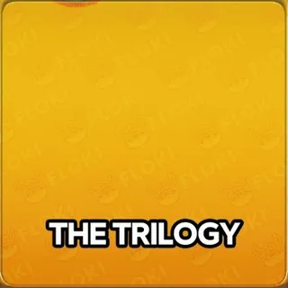 🤩 THE TRILOGY 3부작, 텍스트, 황금색 telegram sticker