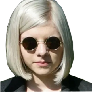 😎 Aurora Aksnes певец, блондинка, солнцезащитные очки, портрет whatsapp sticker