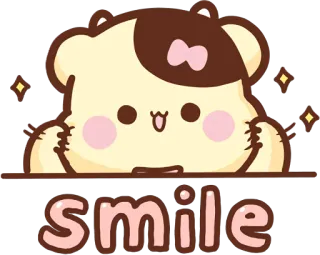😊 smile smile, cute, kawaii, animal, happy, sparkle telegram sticker