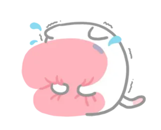 😭 kawaii, süß, tier, geist telegram sticker