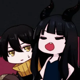 🔸 anime, cartoon, demons, kawaii telegram sticker