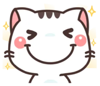 ☺️ mèo, dễ thương, vui vẻ, động vật, nhãn dán, kawaii whatsapp sticker