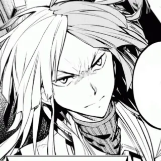 🌟 Fyodor Dostoevsky Bungou Stray Dogs Anime, Mangá, Personagem, Sério, Retrato whatsapp sticker
