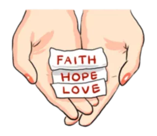 💗 FAITH HOPE LOVE fe, esperanza, amor, positivo, inspiración telegram sticker