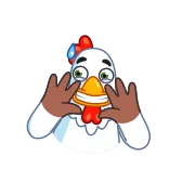 😅 frango, animal, desenho animado, fofo, engraçado telegram sticker