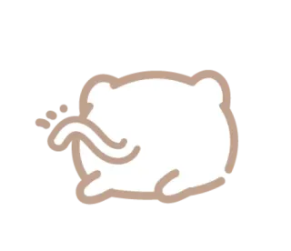 🍦 animal, oso, lindo, pegatina, dibujo animado, pegatina animal, simple, línea telegram sticker