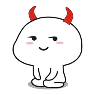 😈 恶魔, 可爱, 卡哇伊, 卡通, 角, 得意 telegram sticker