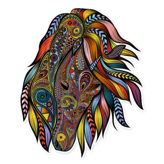 🦄 horse, sticker, animal, colorful, pattern, equine telegram sticker