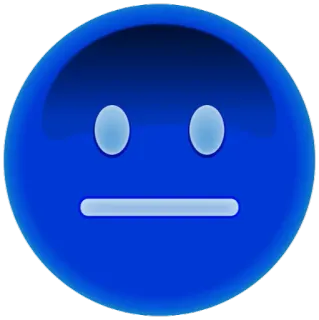 😐 emoji, face, emotion, neutral, expression, sticker telegram sticker