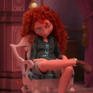 🥨 Merida Brave Disney, princesa, Merida, animação, desenho animado, cabelo ruivo whatsapp sticker
