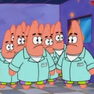 🔐 Patrick Star SpongeBob SquarePants FAT cartoon, Patrick Star, SpongeBob SquarePants, clones, funny, animation, character telegram sticker