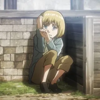 🌟 Armin Arlert Attack on Titan Anime, Personagem, Medo, Ataque dos Titãs, Armin Arlert telegram sticker