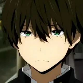 🌿 Houtarou Oreki Hyouka 애니메이션, 캐릭터, 학생, 빙과, 오레키 호타로 telegram sticker