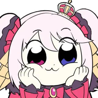 🤗 Anime, Mangá, Fofo, Desenho animado, Chibi, Princesa, Coroa telegram sticker