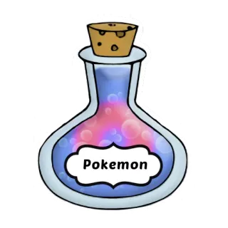 🐼 Pokemon potion, pokemon, bottle, magic, sticker telegram sticker