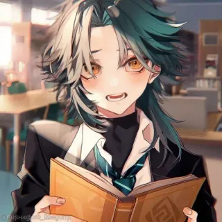 💠 Xiao Genshin Impact anime, genshin impact, xiao, video game, character whatsapp sticker