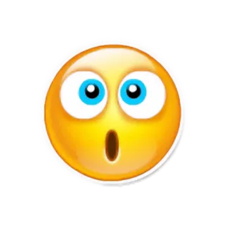 😮 Emoji, Chocado, Maravilhado, Atônito, Surpreso, Rosto, Expressão, Amarelo telegram sticker