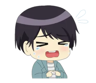 😆 triste, piangendo, anime, cartone animato, angosciato, arrabbiato, kawaii telegram sticker