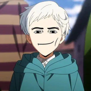 😏 Norman The Promised Neverland Anime, Karakter, Norman, The Promised Neverland, Manga, Kartun whatsapp sticker