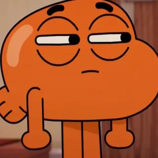 😑 Darwin Watterson The Amazing World of Gumball Cartoon, Fisch, Orange, Figur, Lustig, TV-Sendung whatsapp sticker