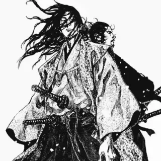 🖤 Schwerter, Samurai, Historisch, Waffen, Manga, Charaktere telegram sticker