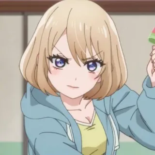 💛 Anime, Fille, En colère, Dessin animé, Personnage telegram sticker