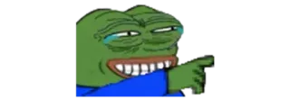😂 Pepe the Frog pepe, frog, meme, reaction, laughing telegram sticker