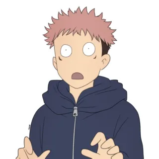 😳 Anime, Dibujos animados, Pegatina, Impactado, Personaje, Ilustración whatsapp sticker