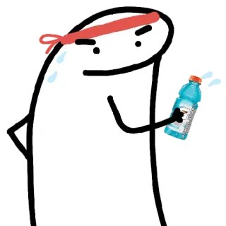 😀 flork, fitness, exercice, gatorade, sport, bonhomme allumette whatsapp sticker